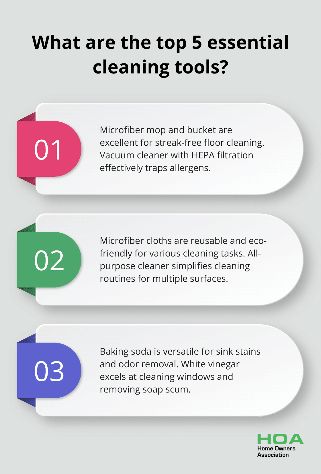 Infographic: What are the top 5 essential cleaning tools?