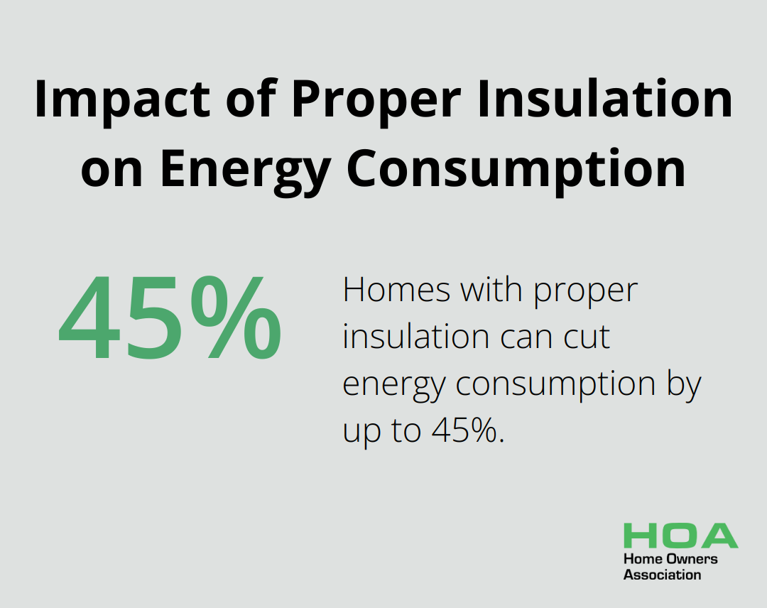 Chart showing that homes with proper insulation can cut energy consumption by up to 45% - australian sustainable homes