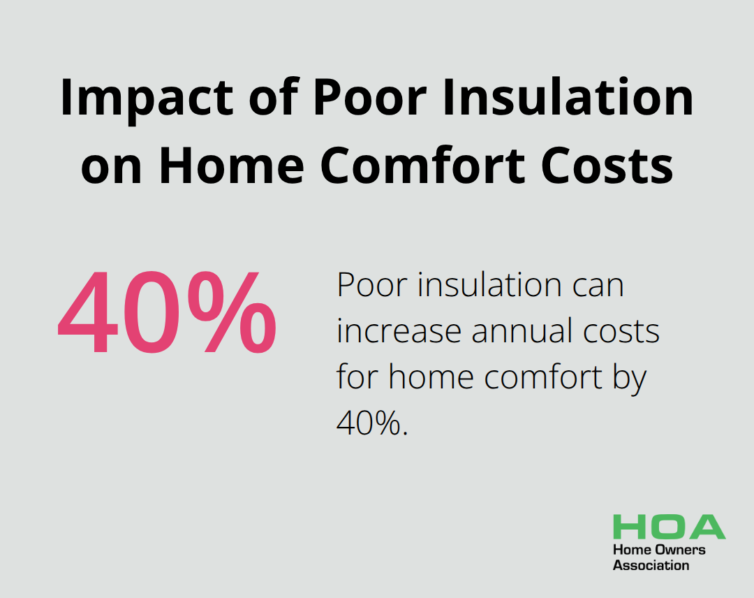 Chart showing that poor insulation can increase annual costs for home comfort by 40% - renovation ideas for old homes