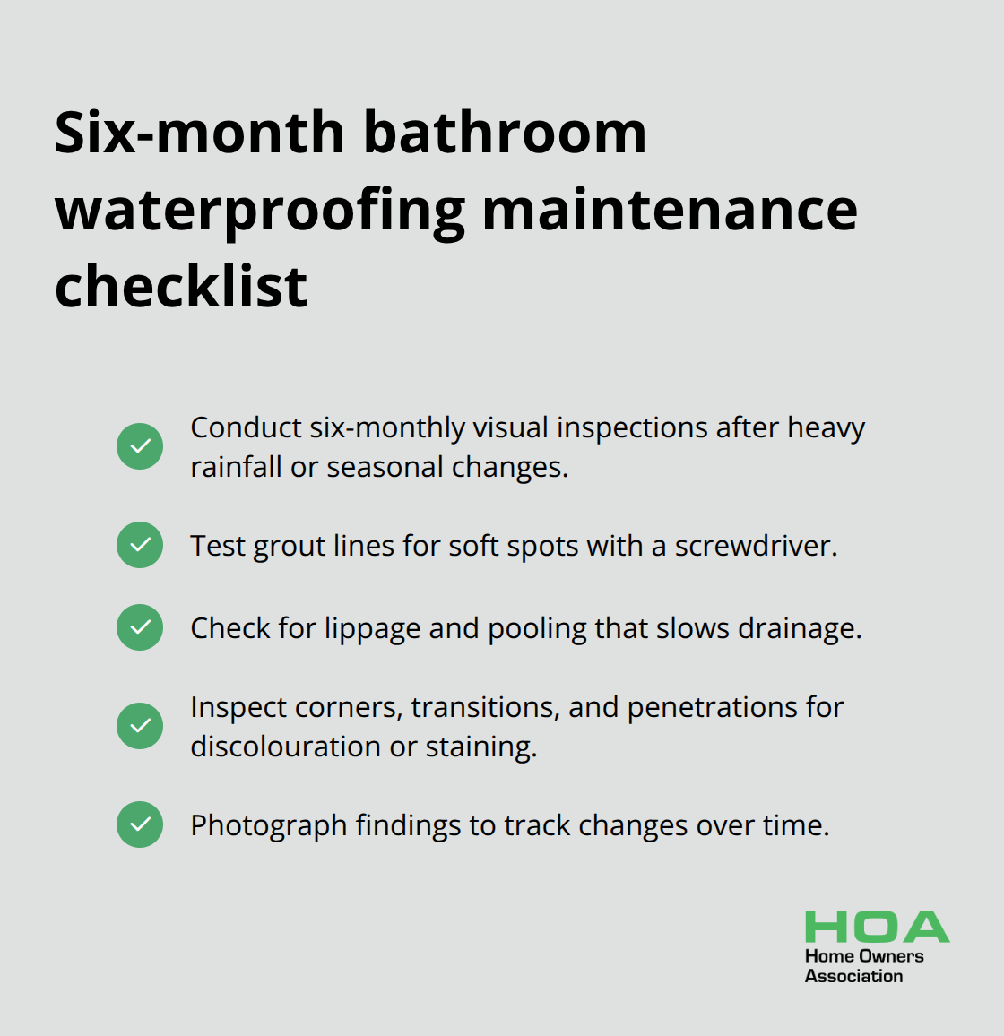 Quick checklist to keep bathroom membranes performing in Australia
